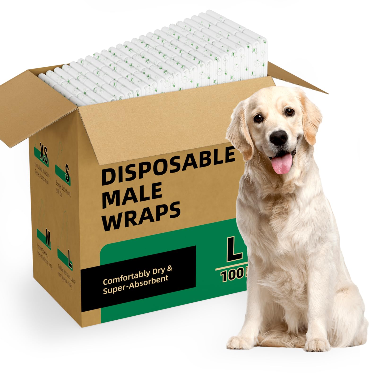 Couches IMMCUTE pour chien mâle, design ultra-fin et confort.
