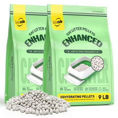 IMMCUTE granules litière chat 18 lb – sac visible, faible poussière.