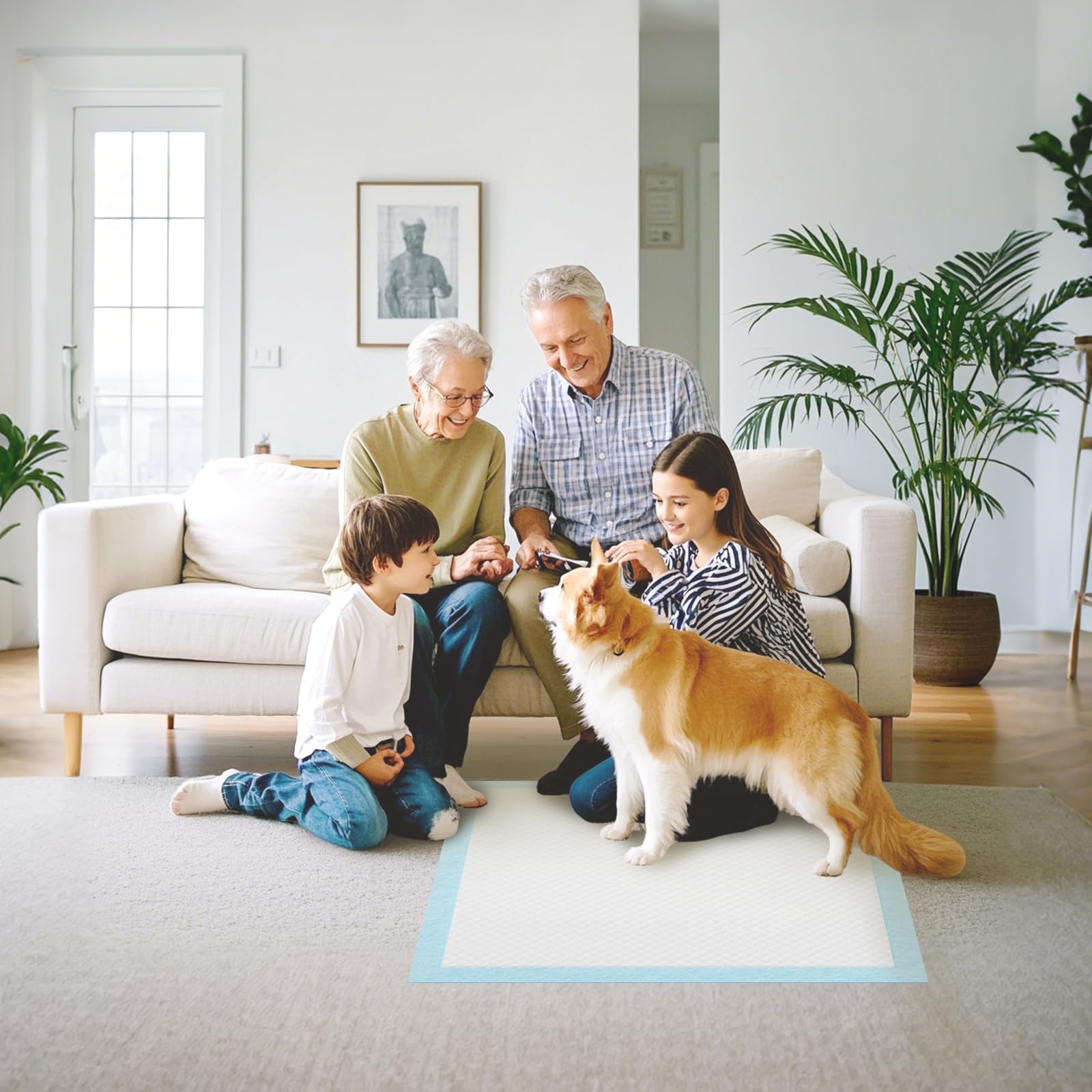 IMMCUTE nettoyage simplifié après usage des tapis-pipi