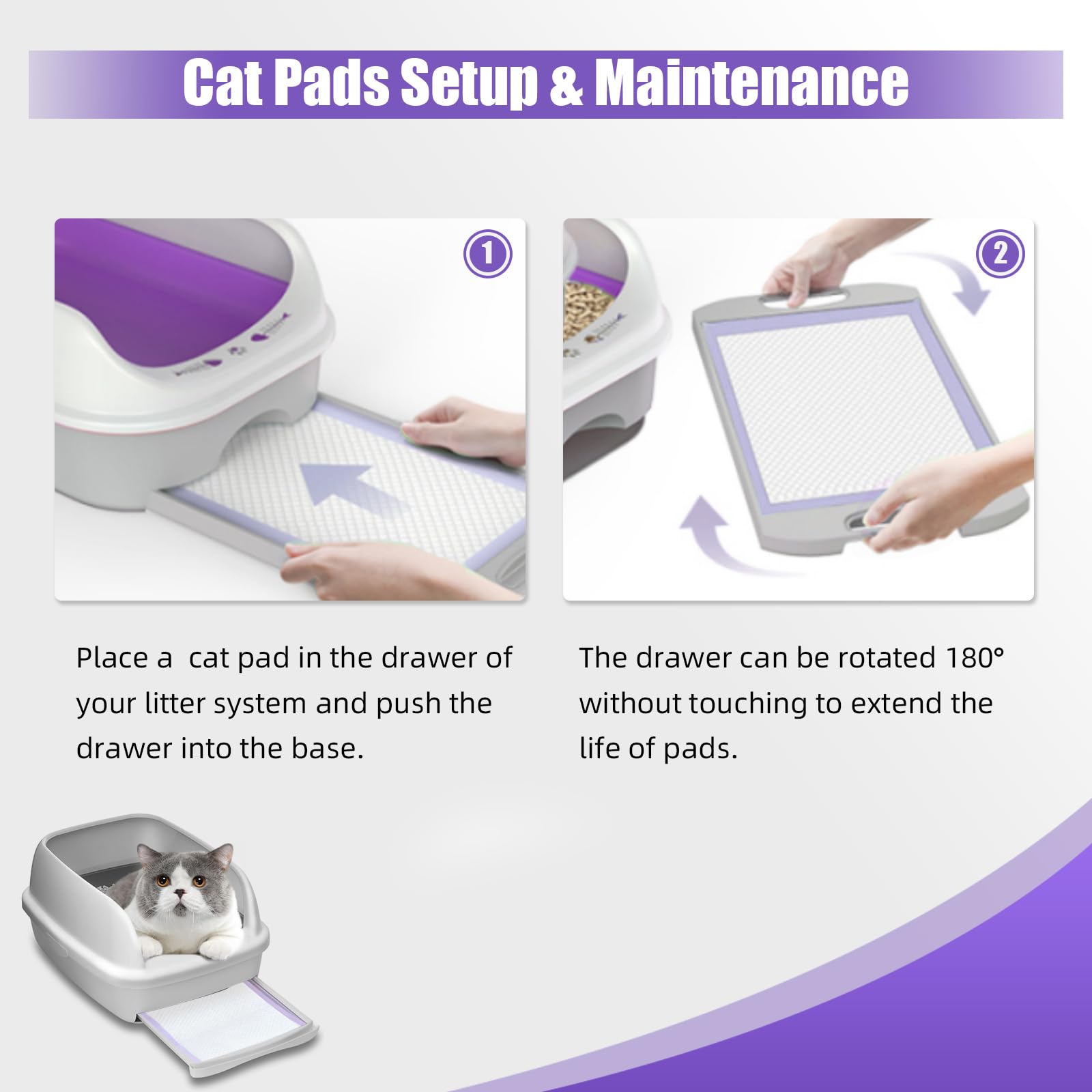 IMMCUTE pad compatibilité Breeze, adaptée au système Tidy Cats.