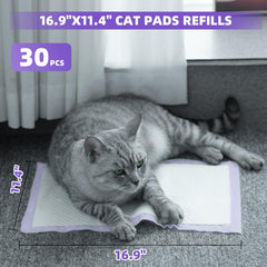 IMMCUTE tapis chat 6 couches, absorption renforcée pour journées sans fuite.