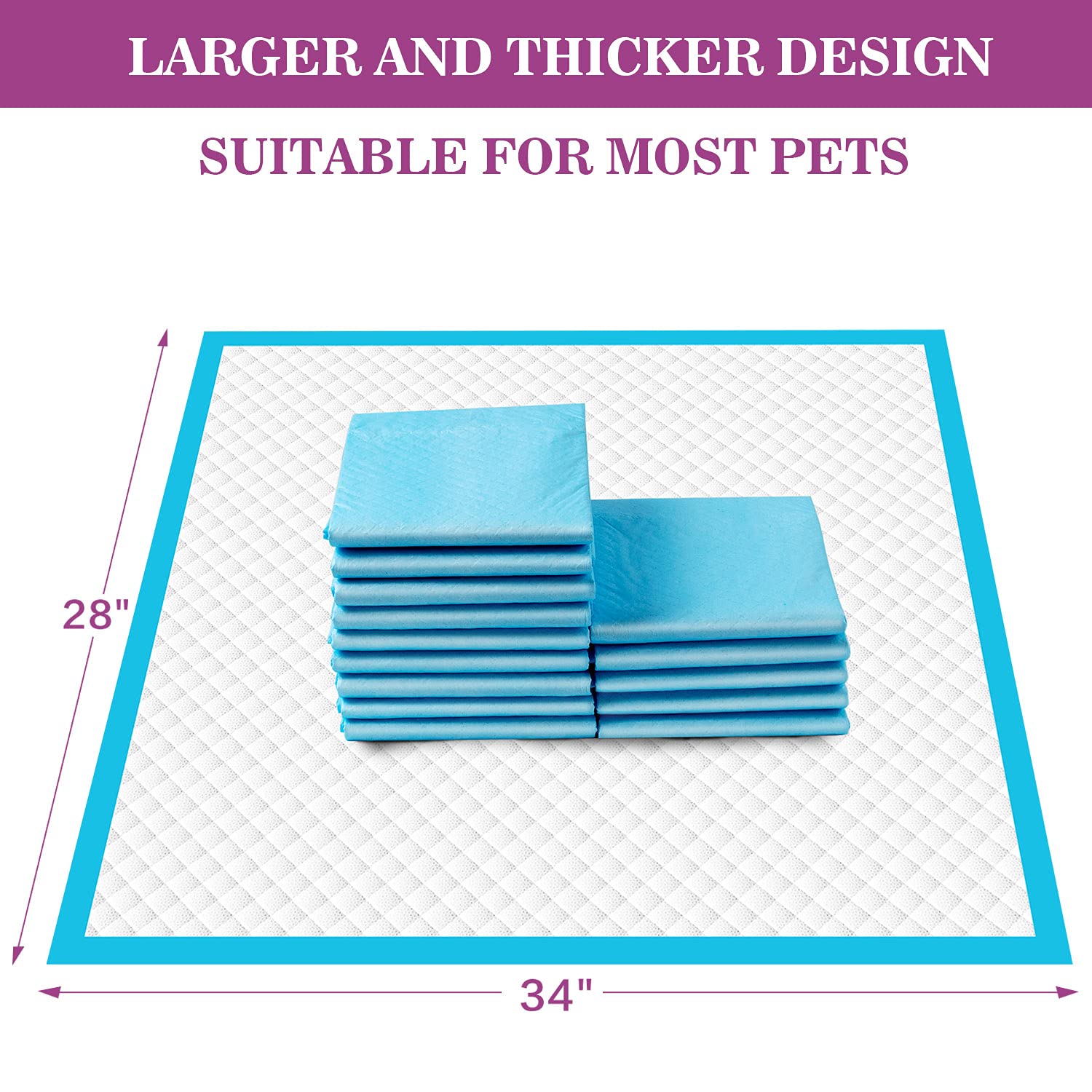 IMMCUTE tapis chiots et chiens adultes, couverture universelle pour sols propres.