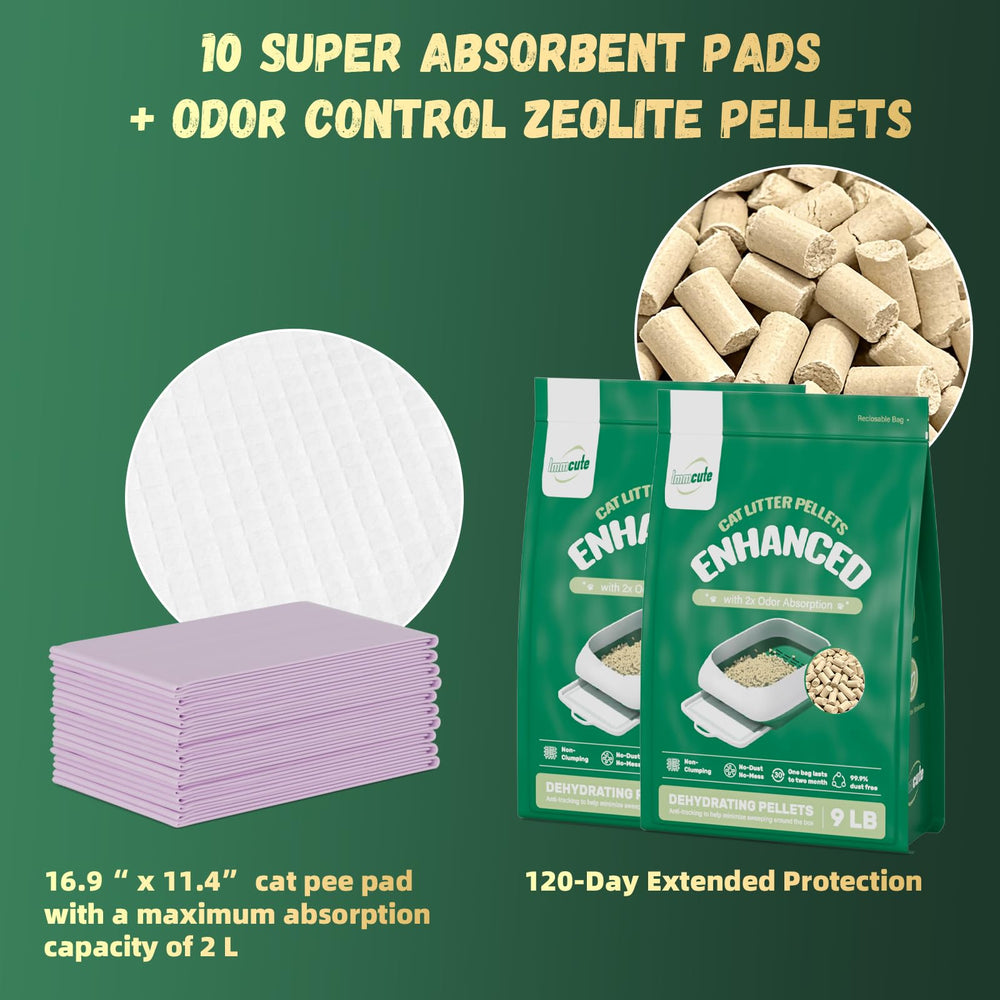 IMMCUTE zéolite litière pellets - contrôle des odeurs efficace dès l'ouverture.