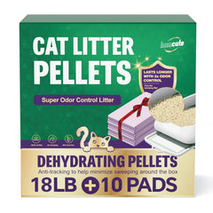 IMMCUTE zéolite litière pellets - emballage 18 lb prêt pour 120 jours d'utilisation.