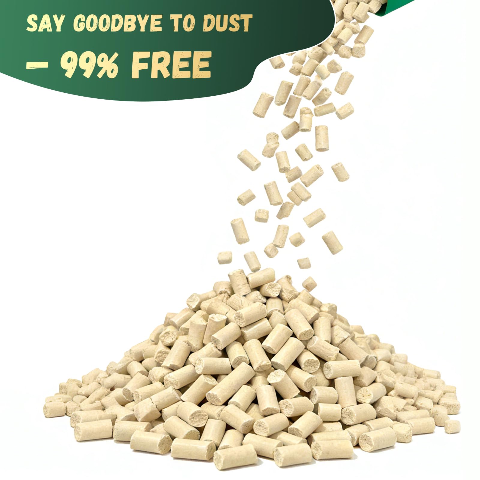 IMMCUTE zéolite litière pellets - faible poussière pour voies respiratoires sensibles.