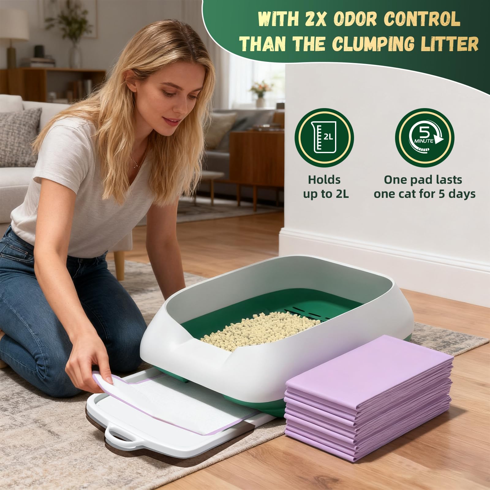 IMMCUTE zéolite litière pellets - parfum absent, utilisation douce pour les chats sensibles.