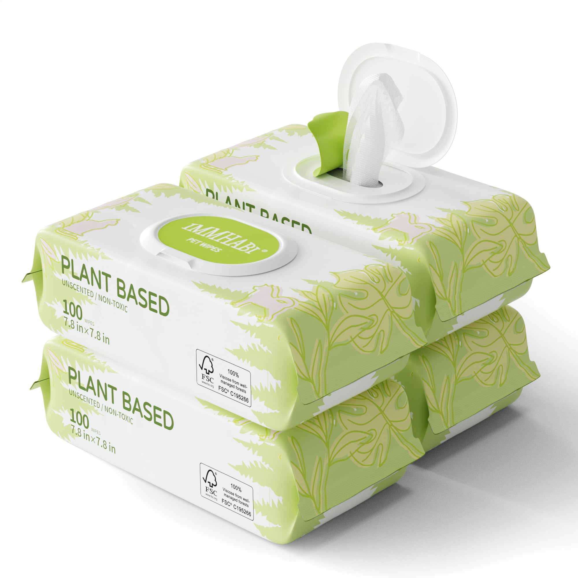 IMMHABI 400 lingettes sans parfum – emballage pratique pour une hygiène rapide.