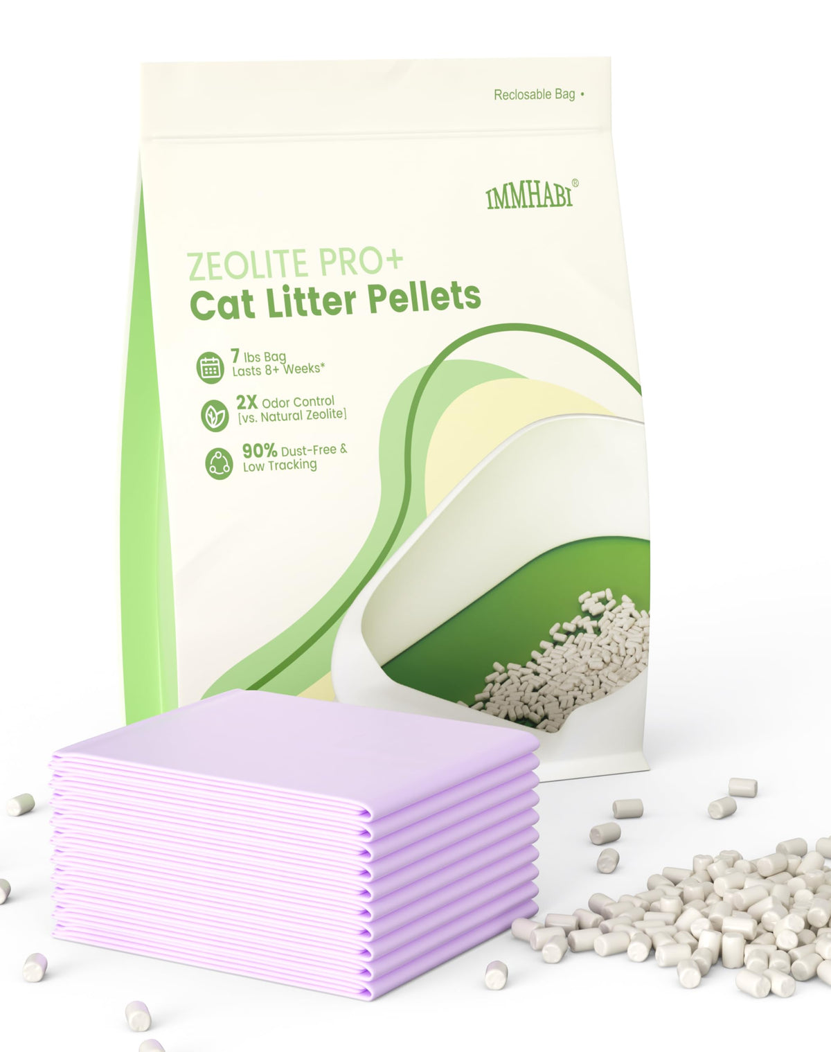 IMMHABI Zeolite: granulés 5,8 mm pour pattes propres et faible traînée