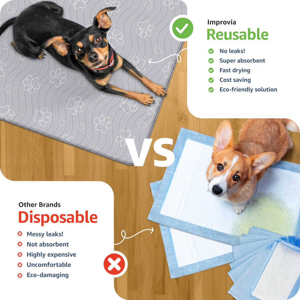 IMPROVIA Tapis-puppy-pad lavable et durable pour un usage répété