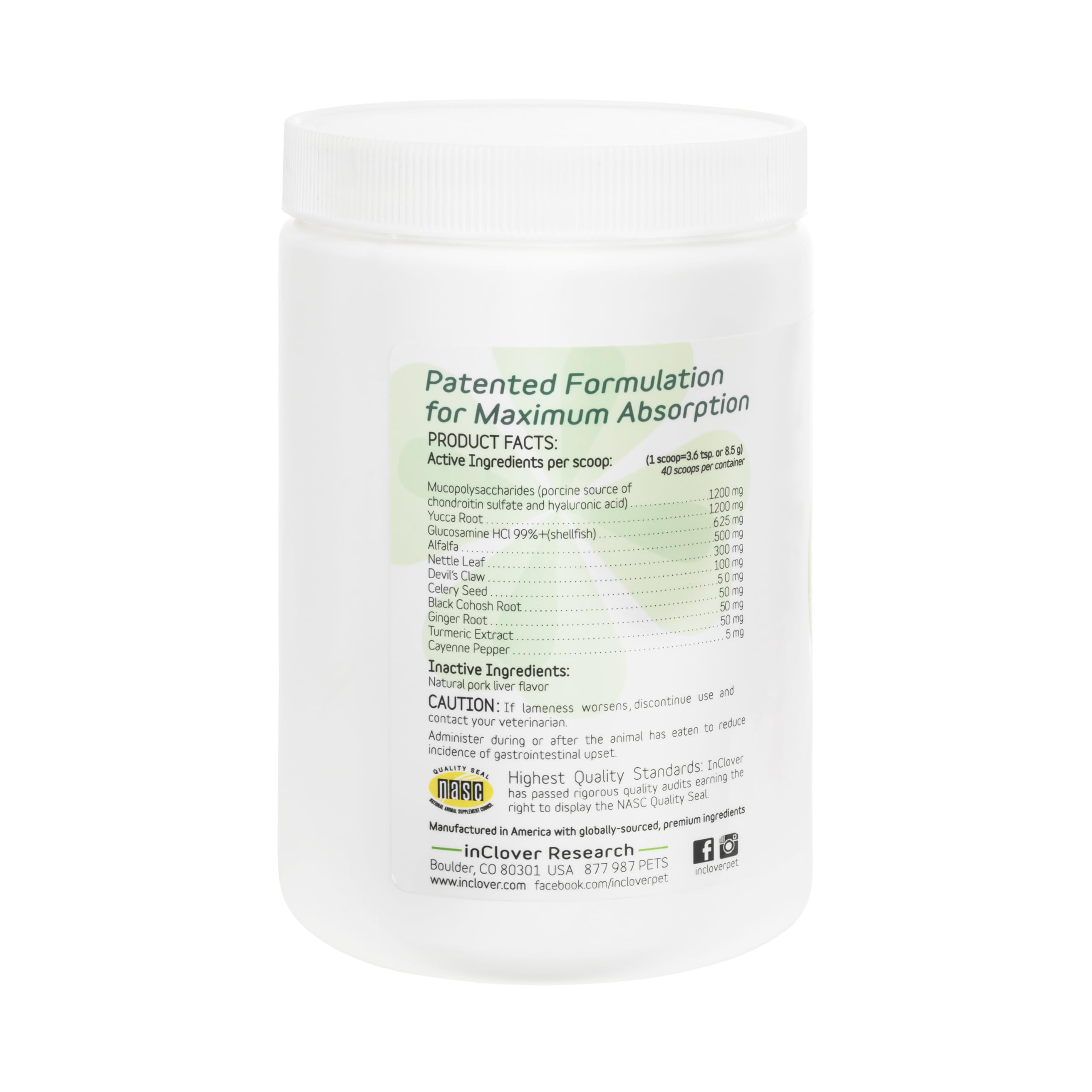 InClover Connectin – sécurité-qualité: formulation par biochemiste depuis 1996.