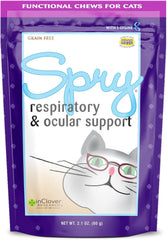 In Clover Spry – bouteille montrant le supplément pour chats et son soutien immunitaire potentiel.