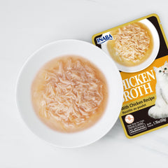 Détails ingrédients INABA bouillon chat: poulet et thon pour confiance.