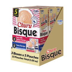 INABA Churu Bisque pour chats, purée crème en sachet, texture riche et hydratante.