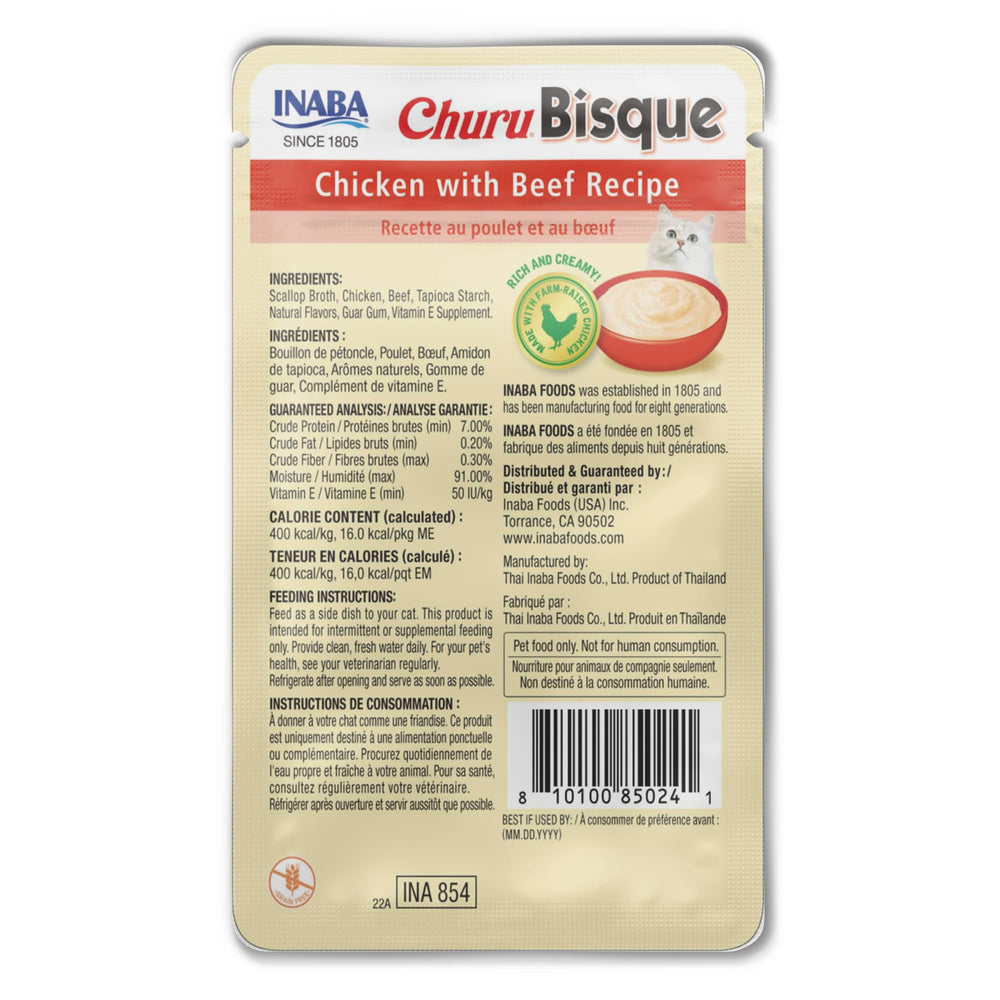 INABA Churu Bisque chat, friandise spéciale pour moments de complicité.