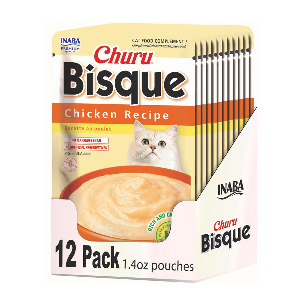 INABA Churu Bisque pour chats — poche prête à servir un en-cas sain.