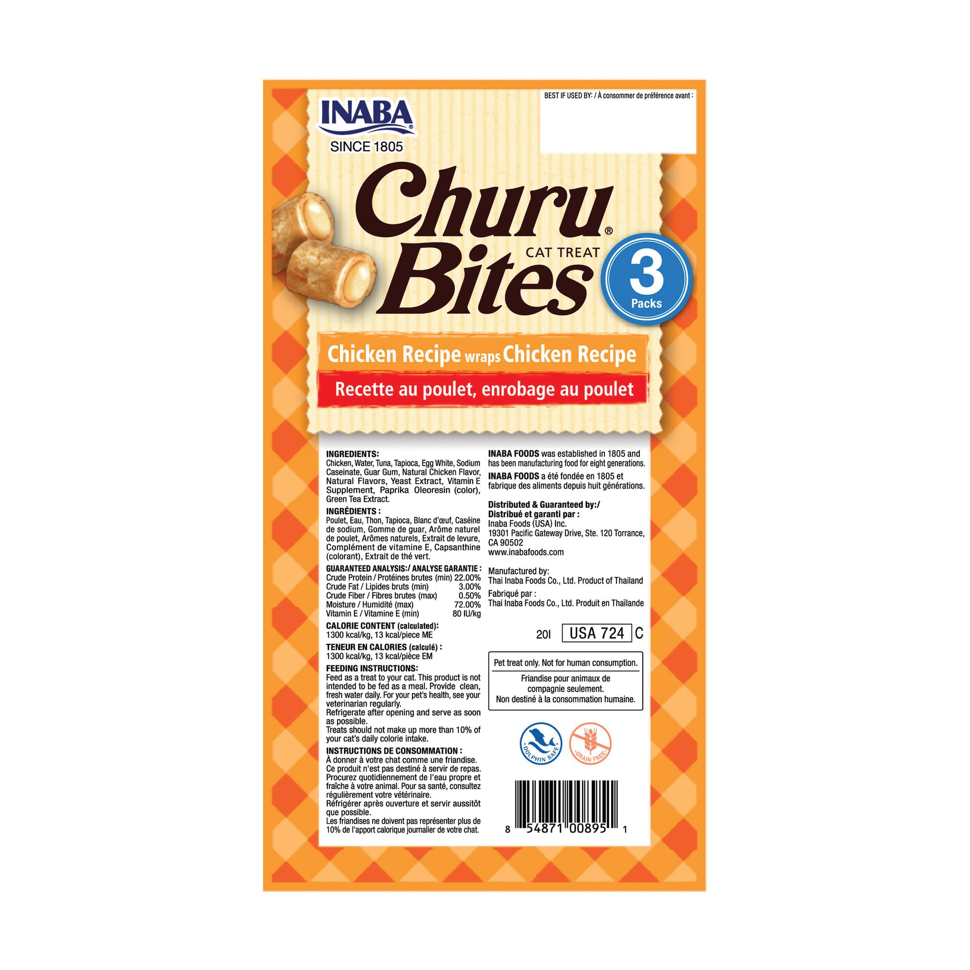INABA Churu Bites pour chats – poches pratiques pour dissimuler des pilules.