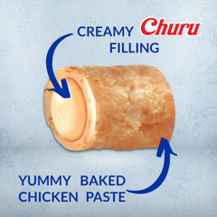Churu Bites INABA, texture double avec cœur crémeux pour chats gourmands.