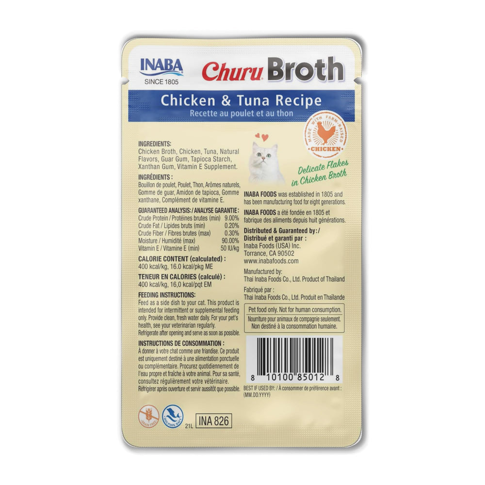 INABA Churu Bouillon chat, topping pratique sur repas.