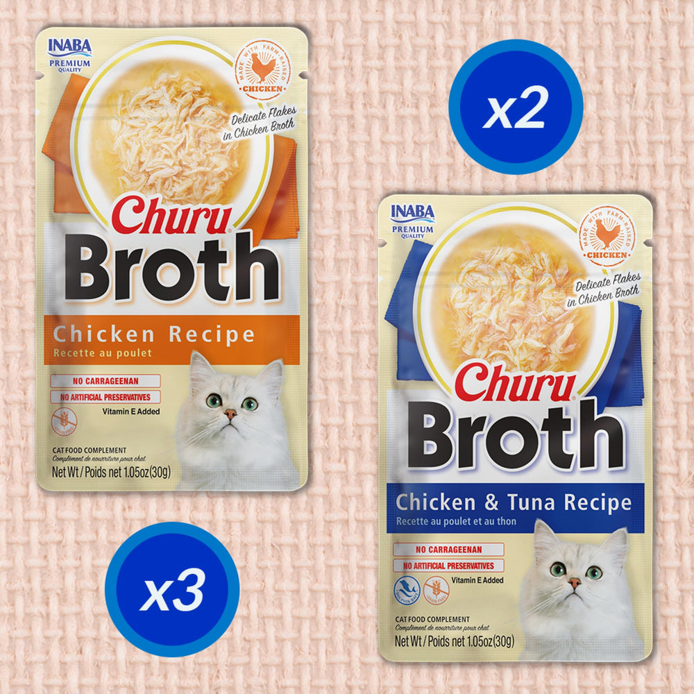 INABA Churu variété poulet-thon, sachet pratique de 28 g.