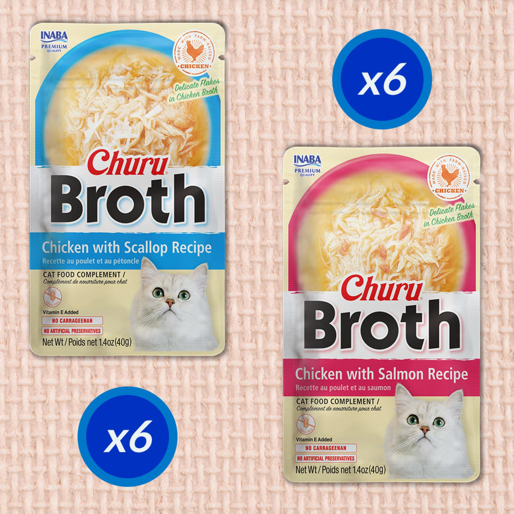 INABA Churu Bouillon Pétoncle flocons topping gourmand et équilibré