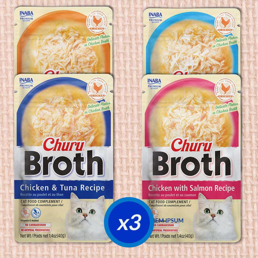 INABA Churu Broth vitamine E, soutien quotidien pour l'immunité.