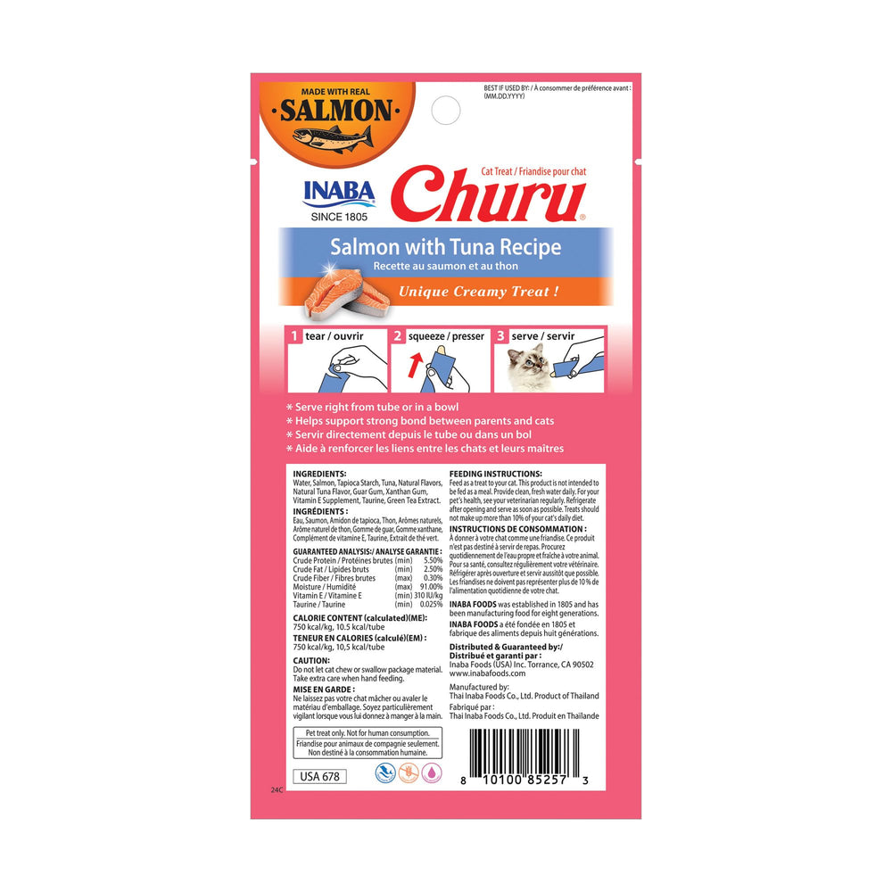 INABA Churu chat, 91% d'humidité et faible calories par tube.