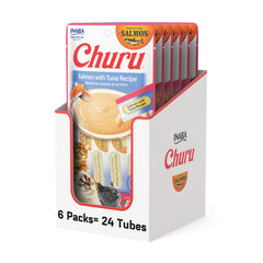 INABA Churu pour chat, tube saumon onctueux pour hydratation et plaisir.