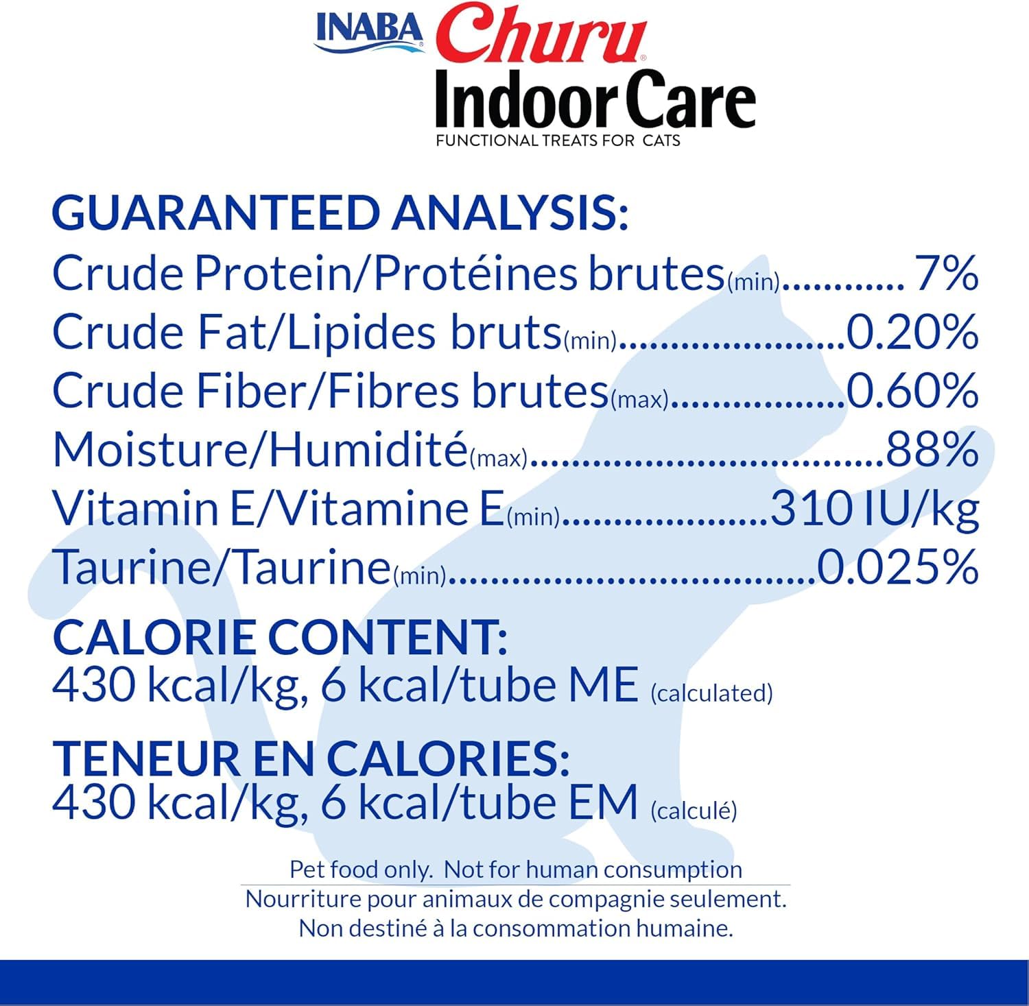 INABA Churu contient vitamine E et taurine pour soutenir la santé générale.