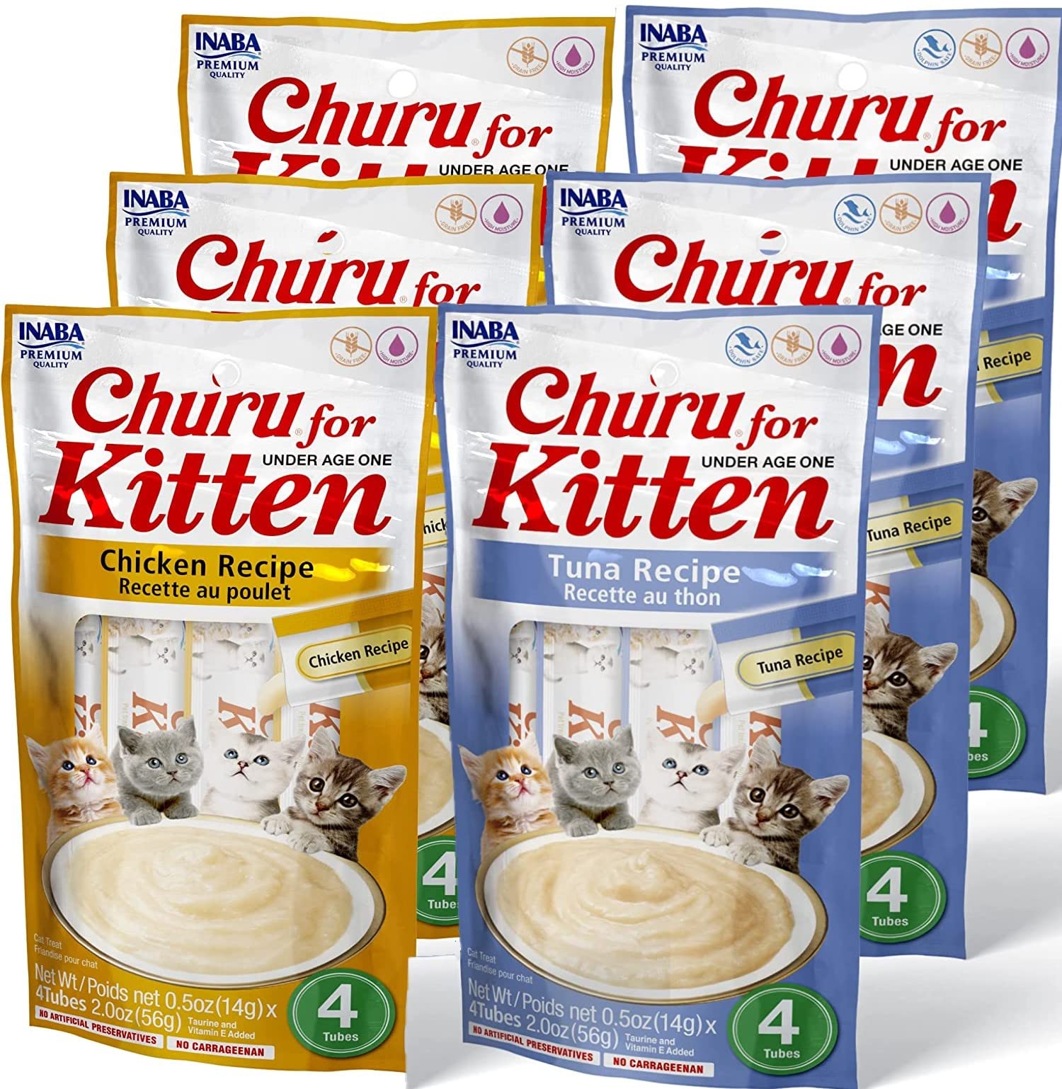 INABA Churu chaton purée crèmeuse, parfait pour récompense interactive et câlin.