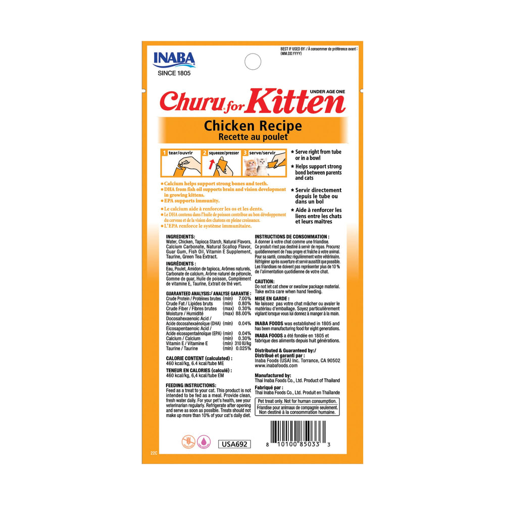 INABA Churu chatons – vitamine E pour l immunité et les défenses