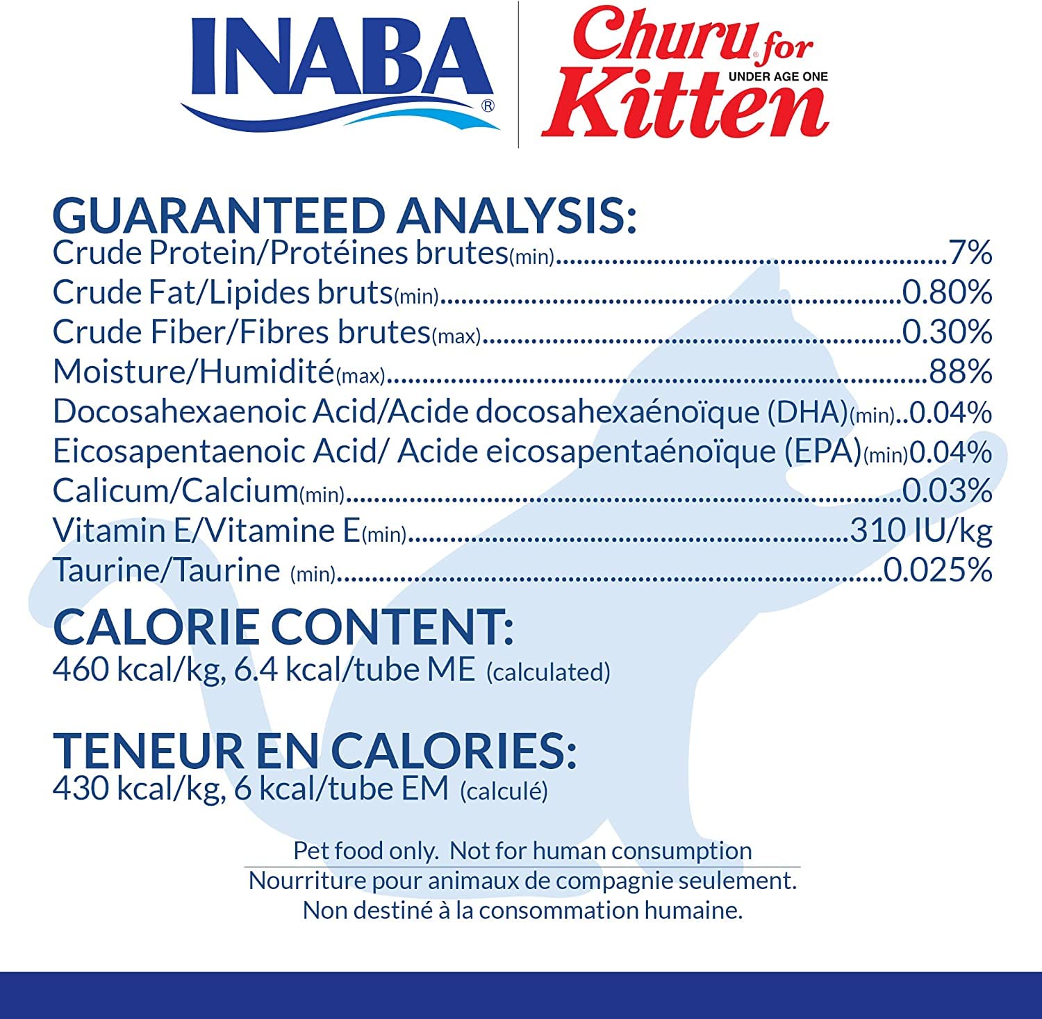 Extrait de thé vert, antioxydant naturel, INABA Churu pour chatons.