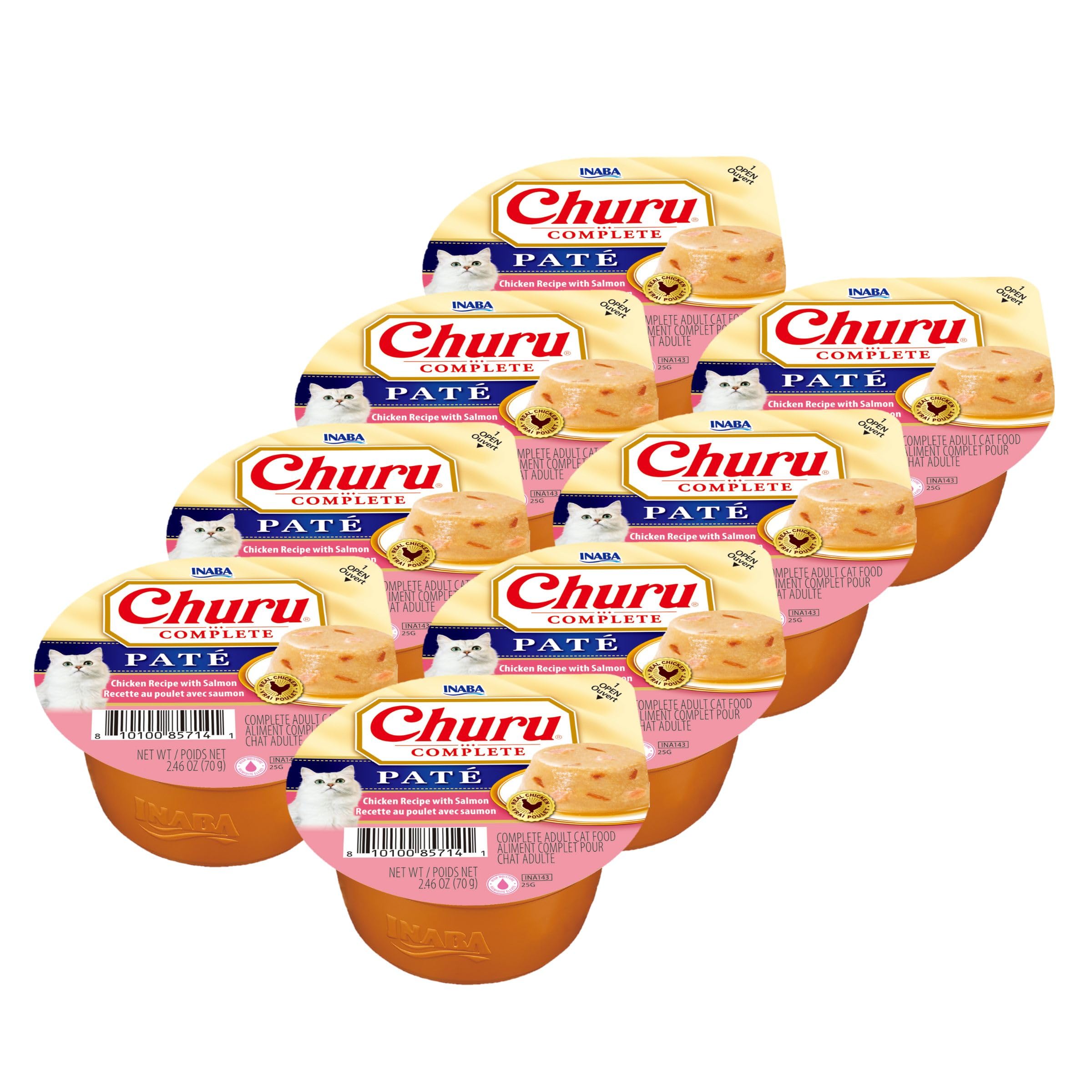 INABA Churu Complete Pâté chat — tranche de poulet tendre, service facile et texture appétissante.
