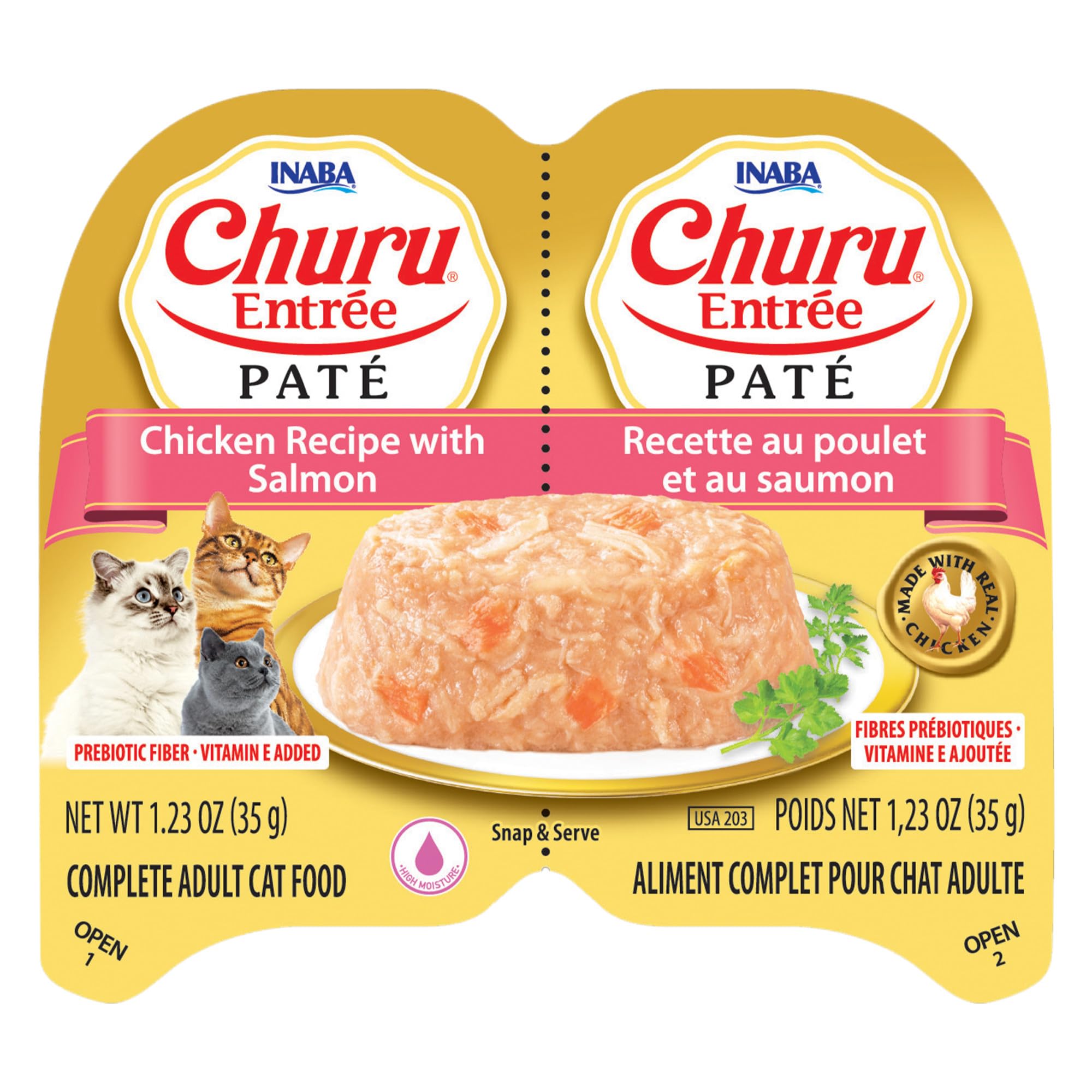 INABA Churu Entrée Pâté — cups doubles faciles à ouvrir et à servir