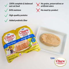 INABA Churu Entrée Pâté chat 84% d’humidité pour une hydratation naturelle