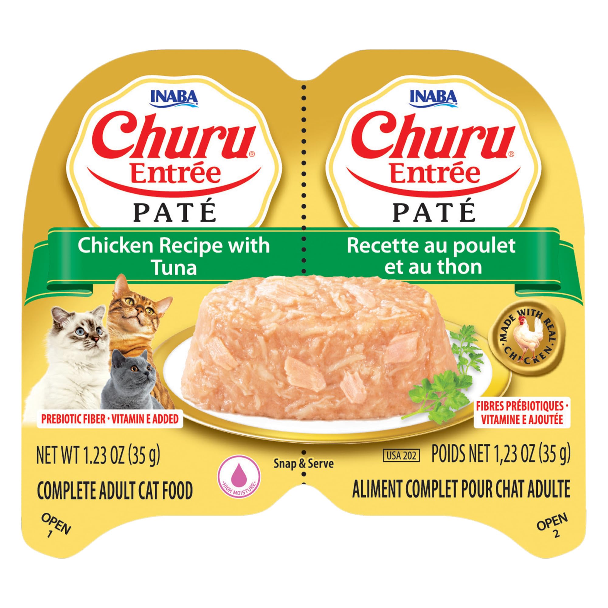 INABA Churu Entrée Pâté chat portion 1,23 oz, pratique et précise