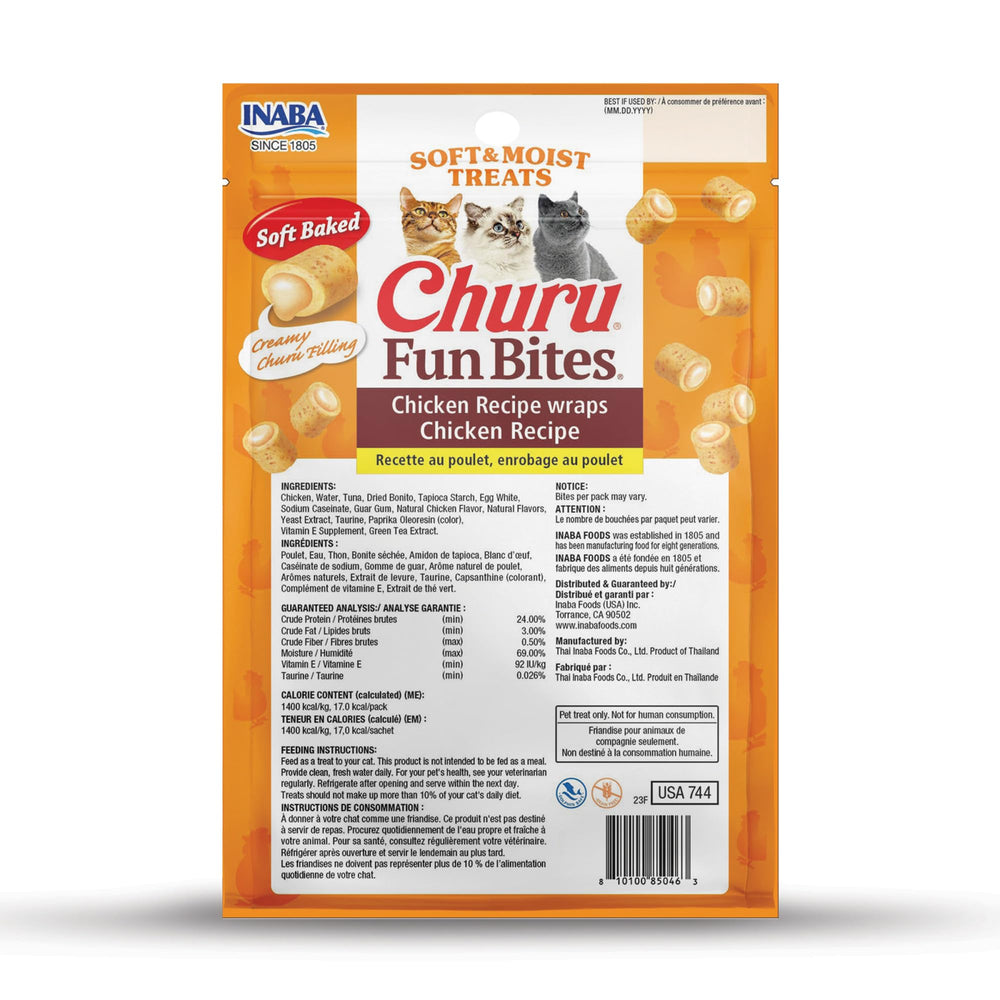 INABA Churu Fun Bites – pochettes intérieures pour dissimuler des pilules.