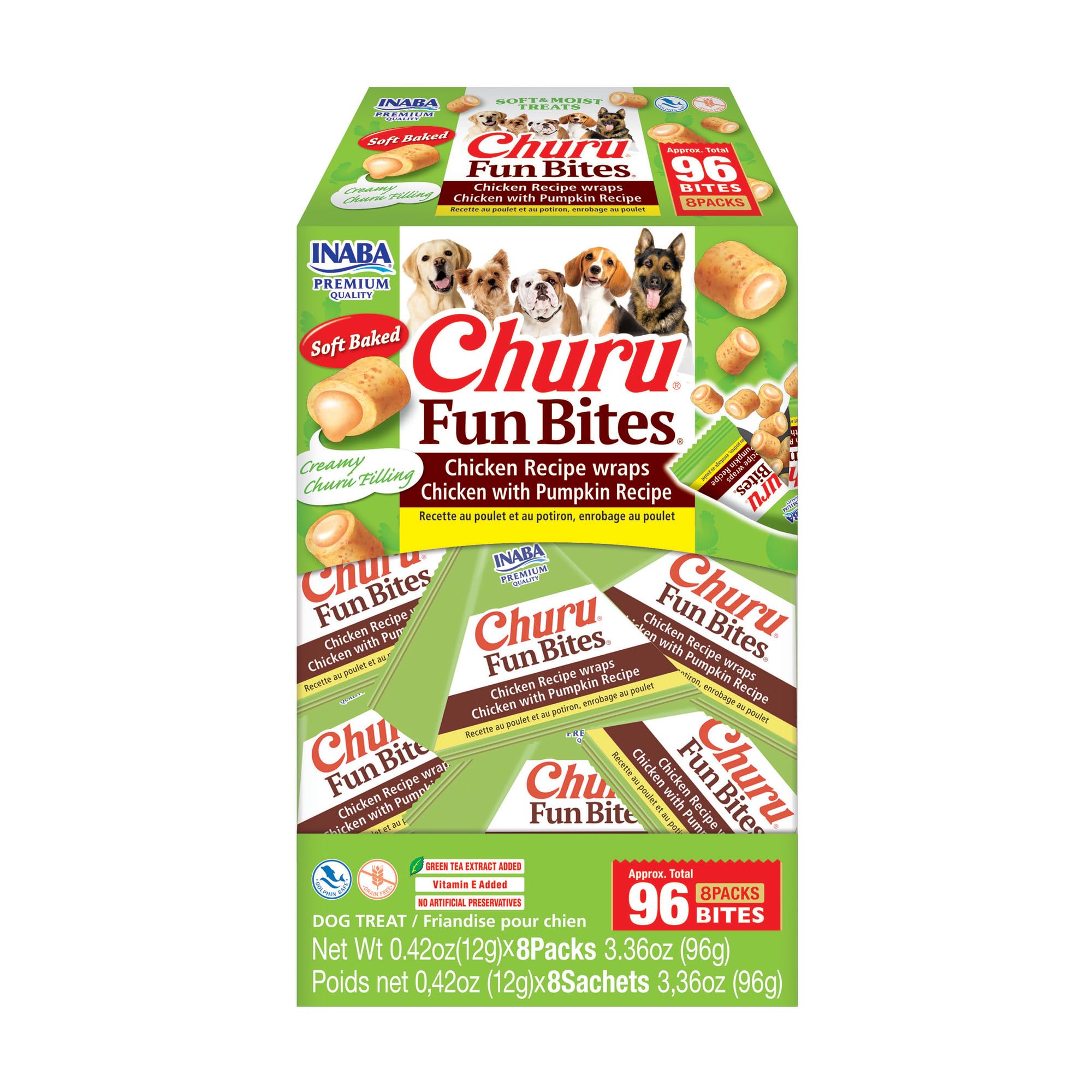 INABA Churu Fun Bites emballage Tetra, portions pratiques pour l'entraînement