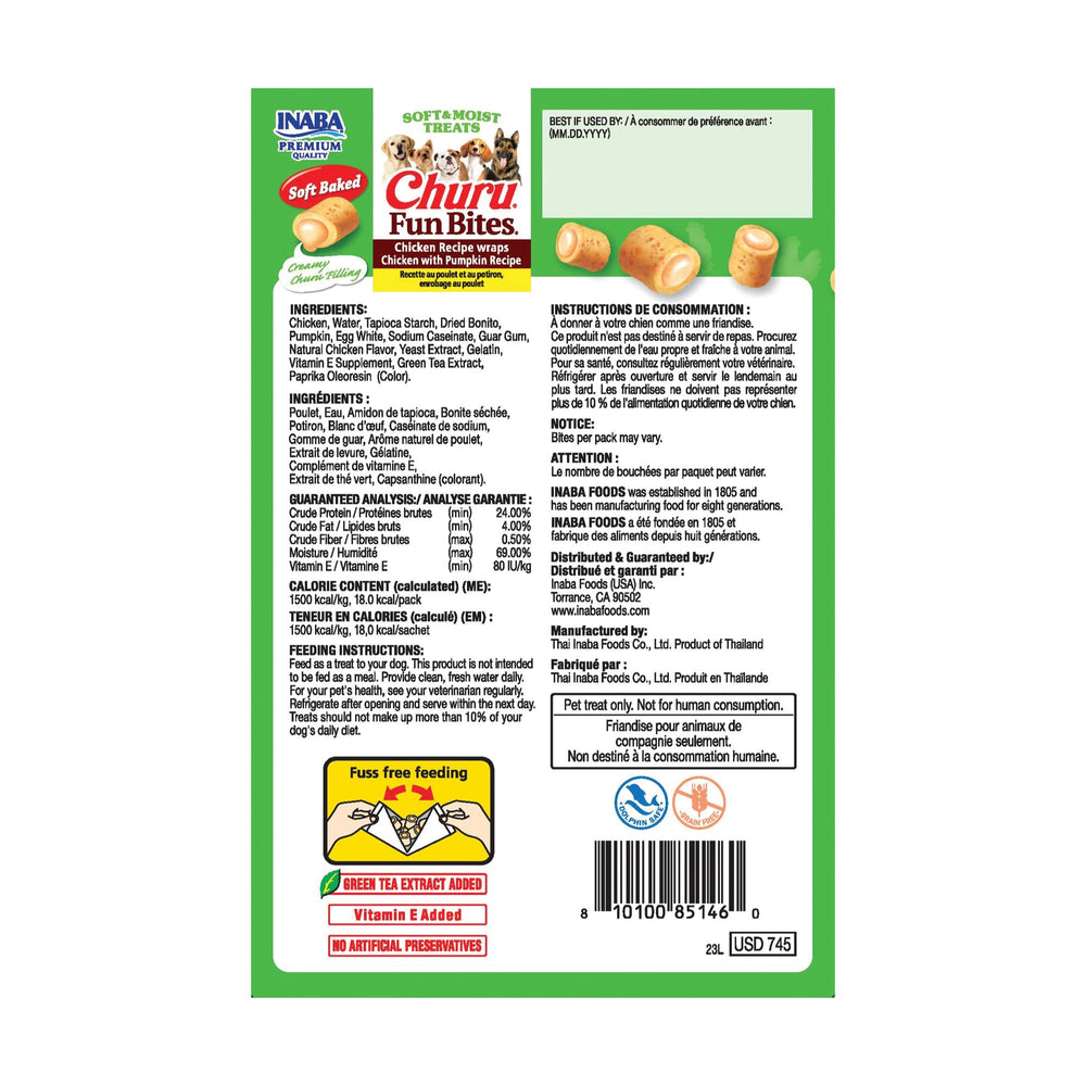 INABA Churu Fun Bites thé vert, antioxydants naturels