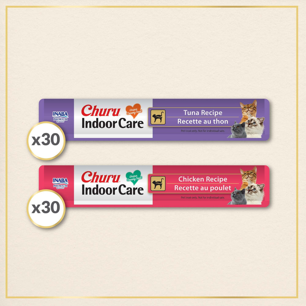 Emballage 60 tubes INABA Churu Indoor Care, format pratique