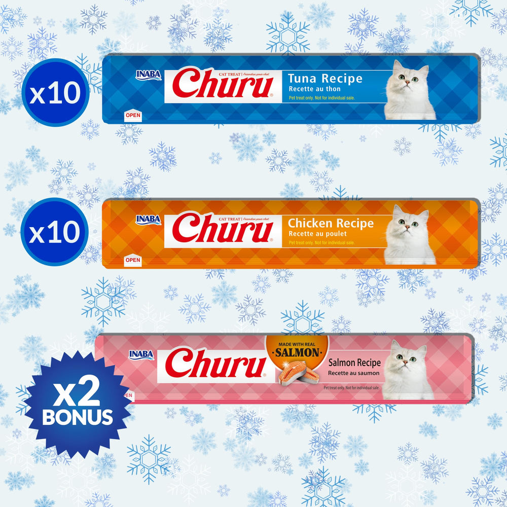 Pack 22 tubes fetes INABA Churu, variety festive