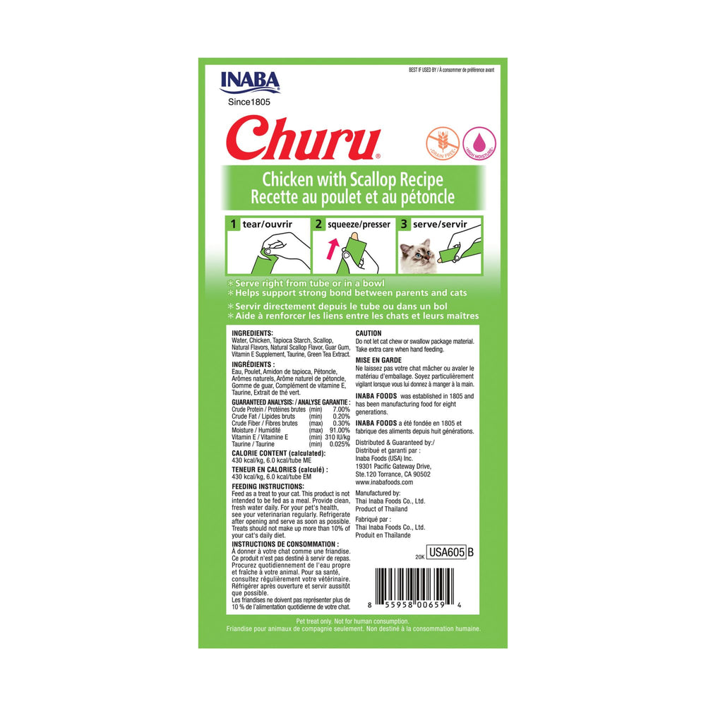 INABA Churu pack 24 tubes 14 g chacun pour plusieurs repas