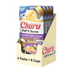 INABA Churu Pop’N Serve : gobelet prêt à servir sur croquettes.