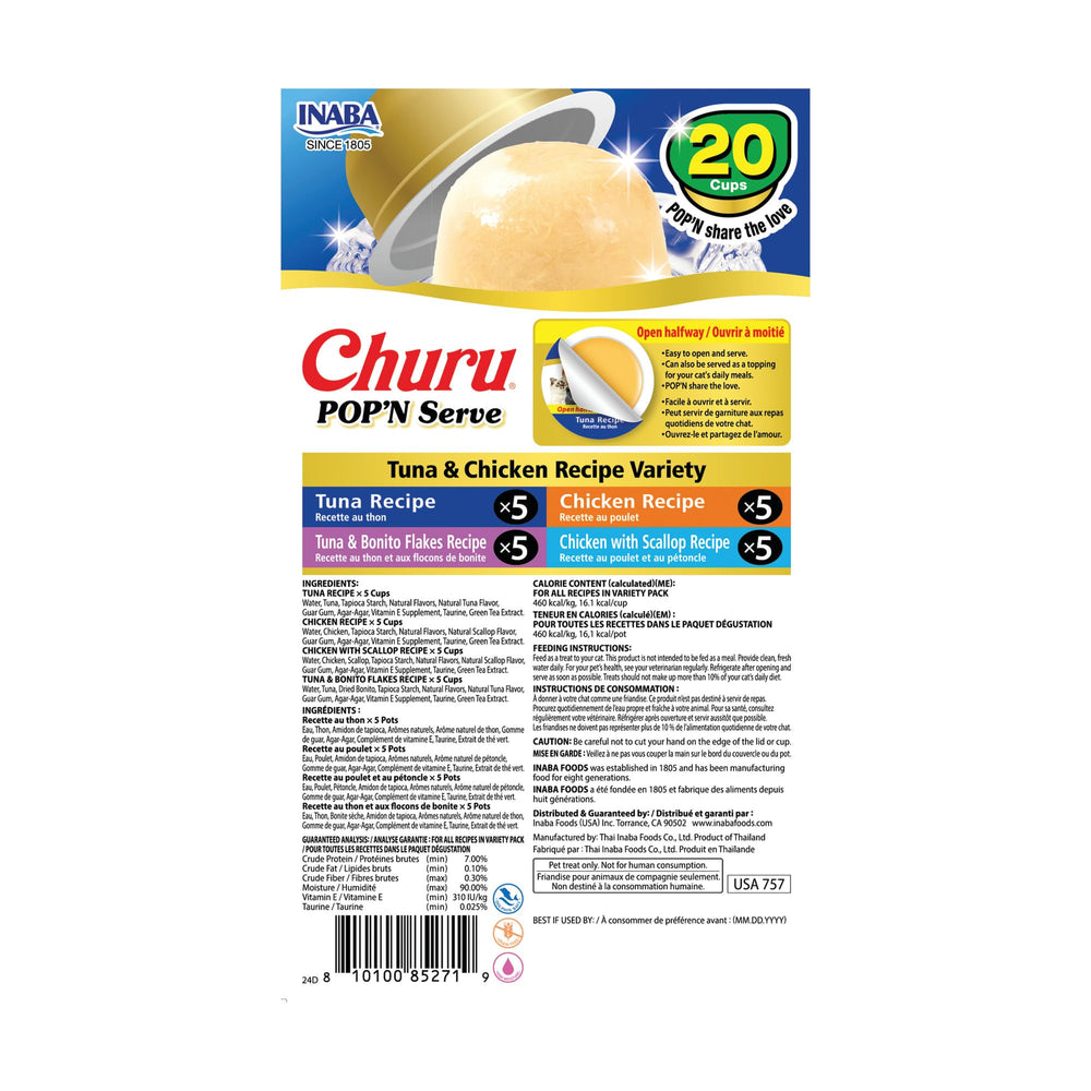 INABA Churu Pop'N Serve: variété quatre saveurs pour varier les repas