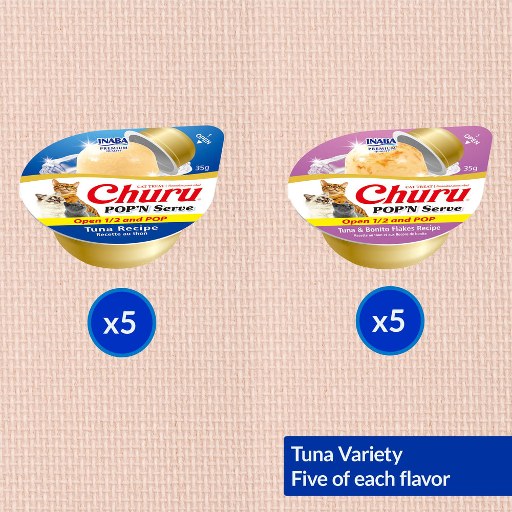 INABA Churu Pop'N Serve vitamine E et Taurine, soutien potentiel immunitaire.
