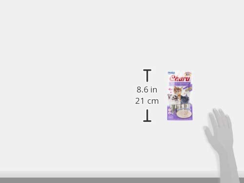 Présentation à la main d’un tube INABA Churu pour un moment ludique
