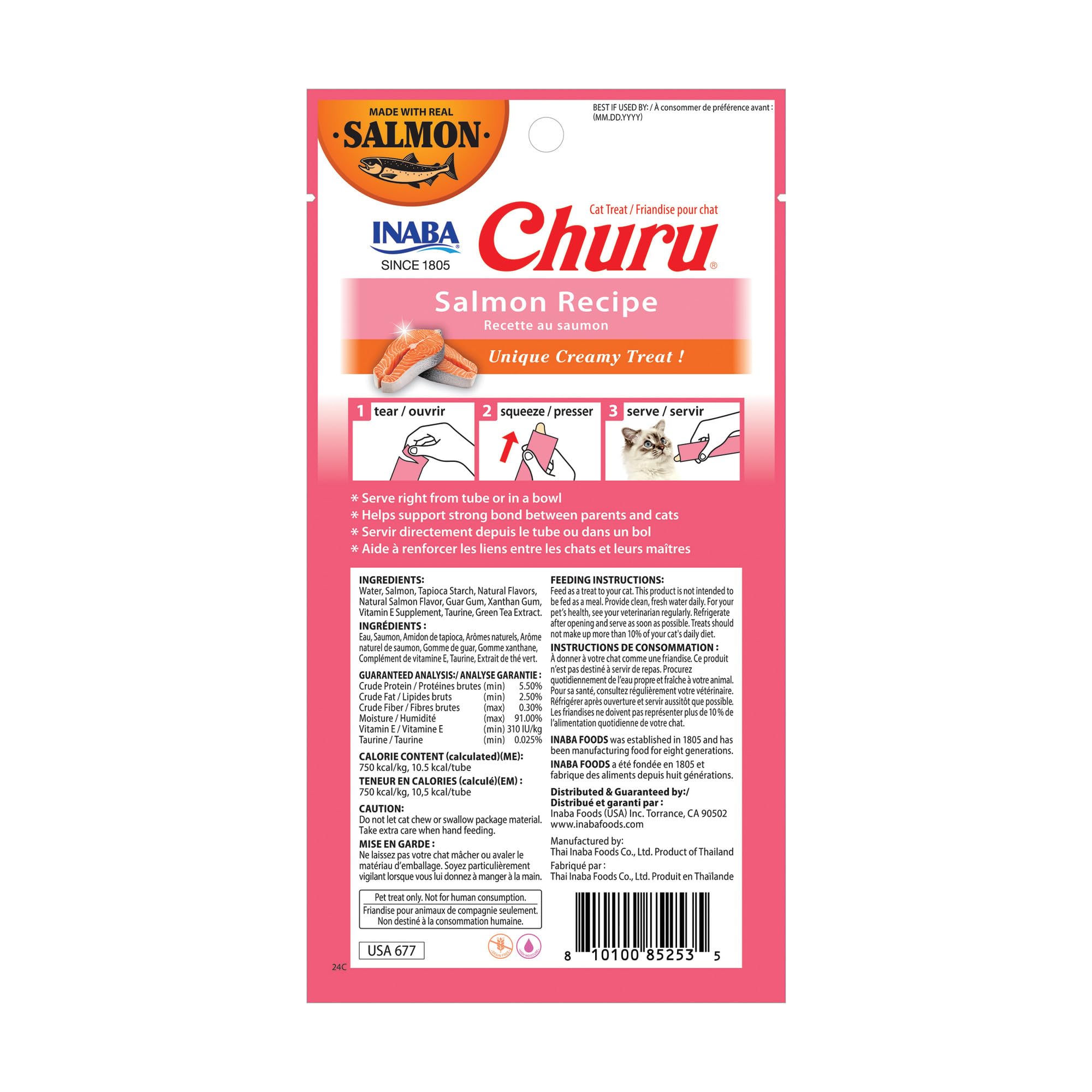 INABA Churu – moment de complicité lors de l'alimentation à la main