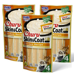 INABA Churu purée à lécher chat poulet, pratique avec médicament
