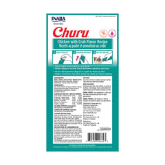 INABA Churu purée humide poulet et crabe, hydratation sans calories.
