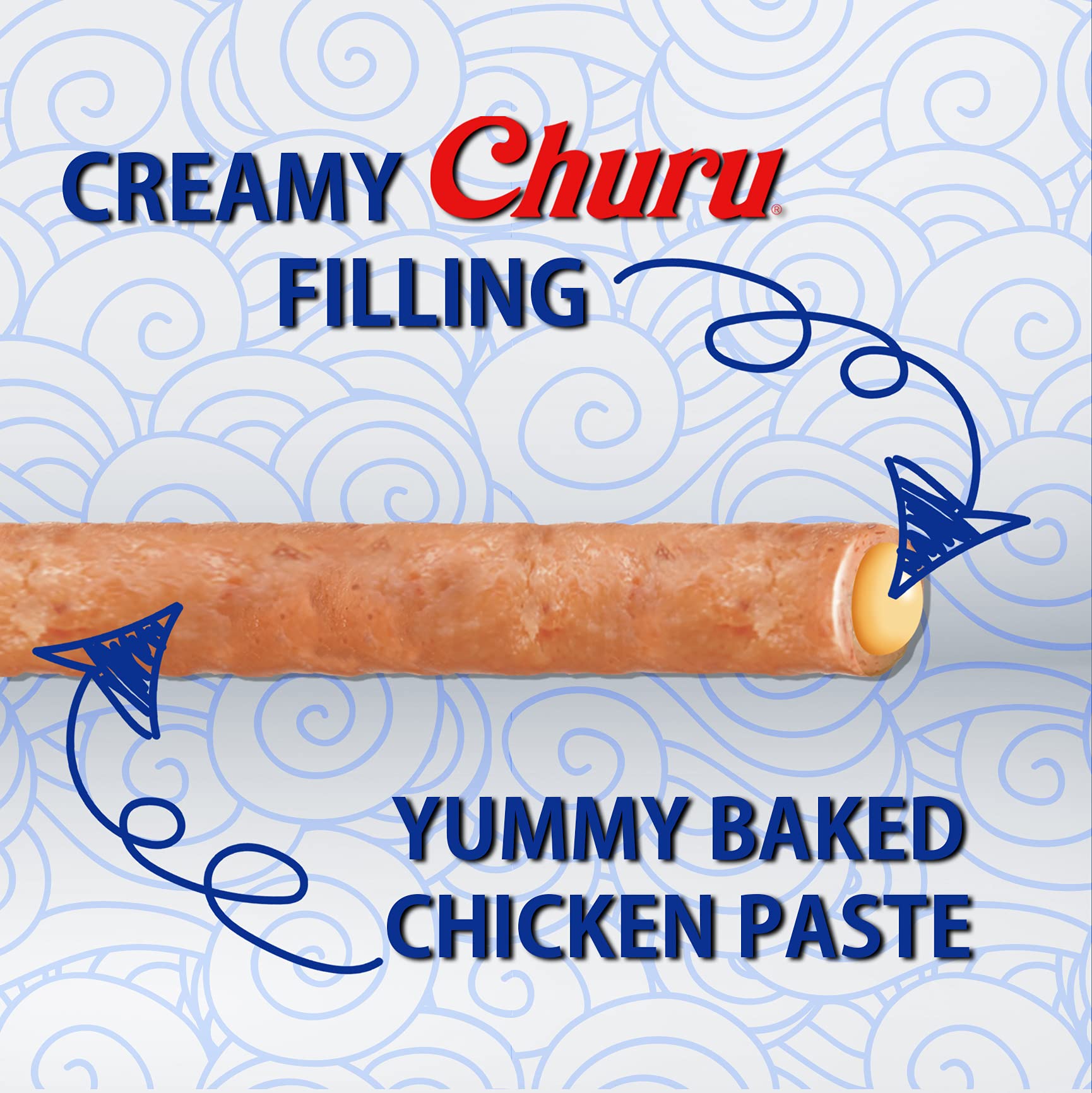 INABA Churu Rouleaux Poulet-Saumon, sans céréales ni colorants artificiels.