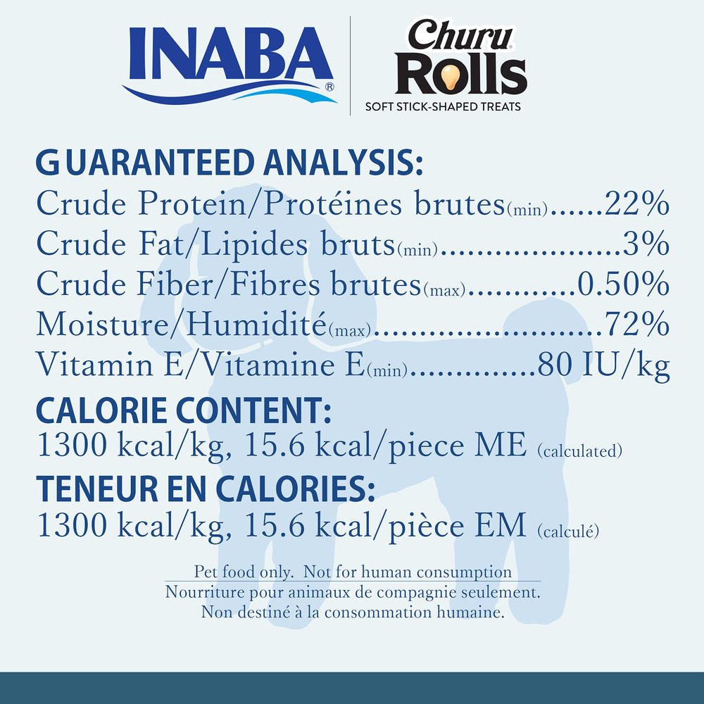 INABA Churu Rouleaux Poulet-Saumon, centre crémeux pour dissimuler des pilules.